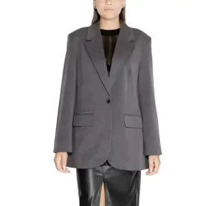 Women's Grey Blazer with Front Pockets