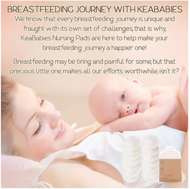 Women's KeaBabies organic reusable nursing pad set of 7 pairs