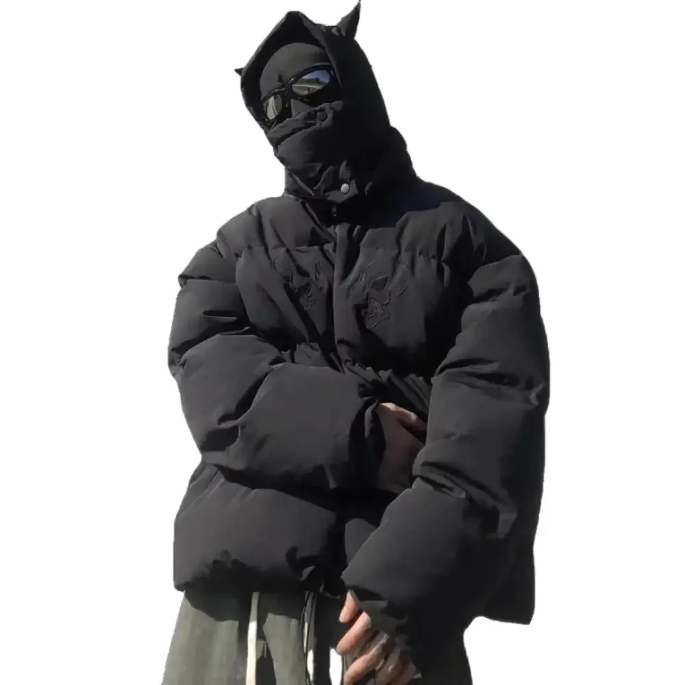 Y2K Devil Horns Streetwear Down Jacket Ultimate Statement Piece