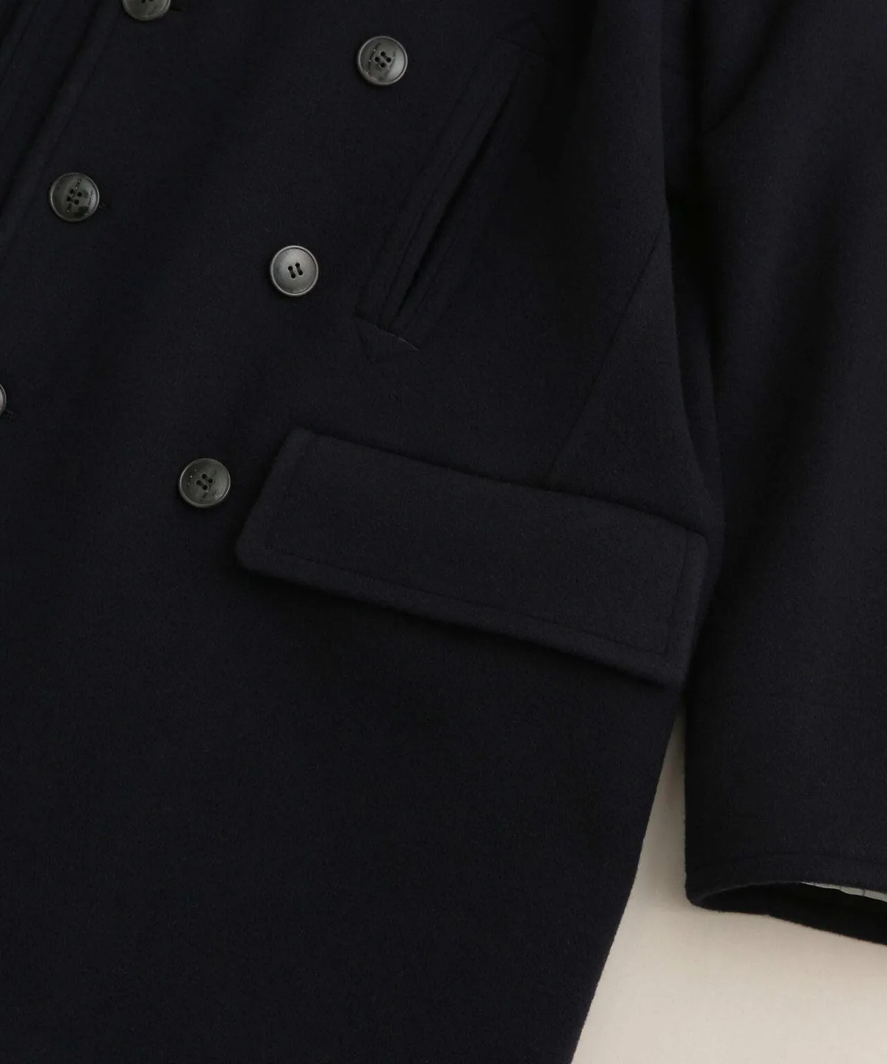 YLEVE/WOOL MOSSER PEA COAT