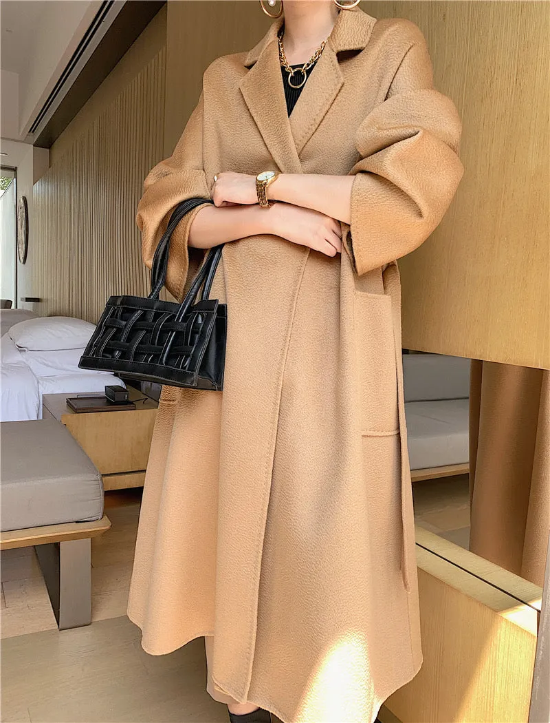ZABRI women's' Trendy pea coat  Wool Cashmere Coat