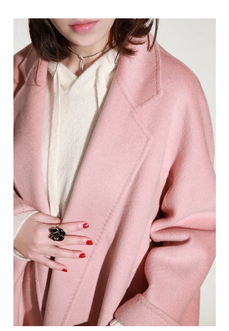 ZABRI women's' Trendy pea coat  Wool Cashmere Coat