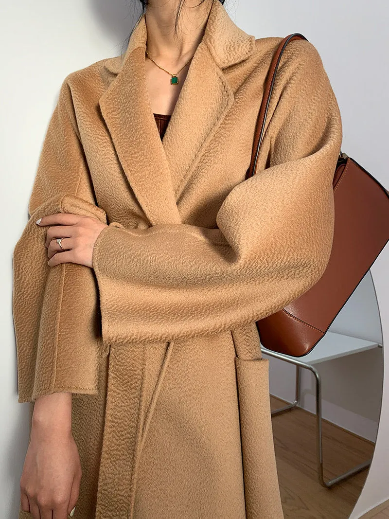 ZABRI women's' Trendy pea coat  Wool Cashmere Coat