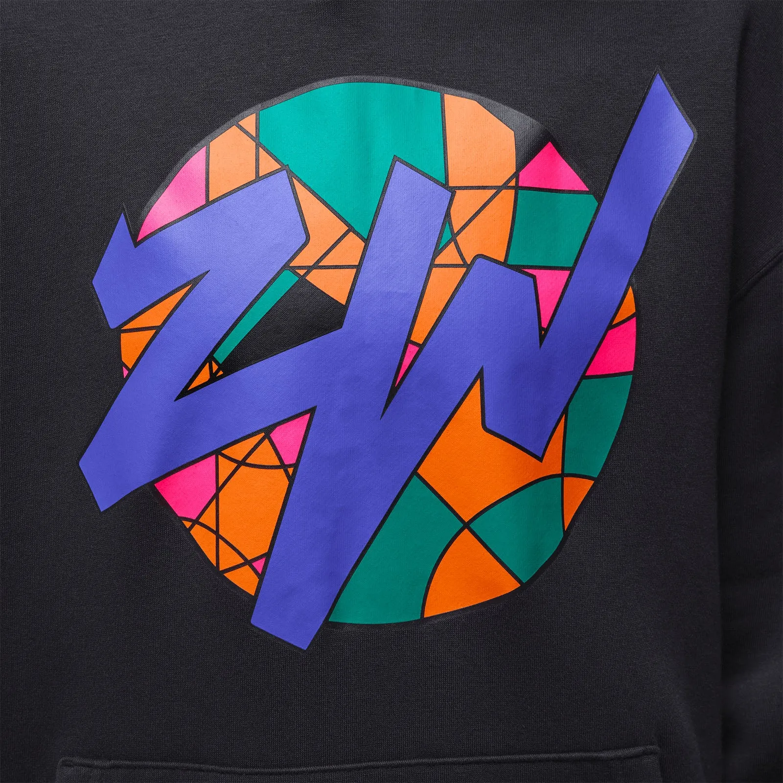 Zion Mosaic Graphic Fleece Hoodie - Black