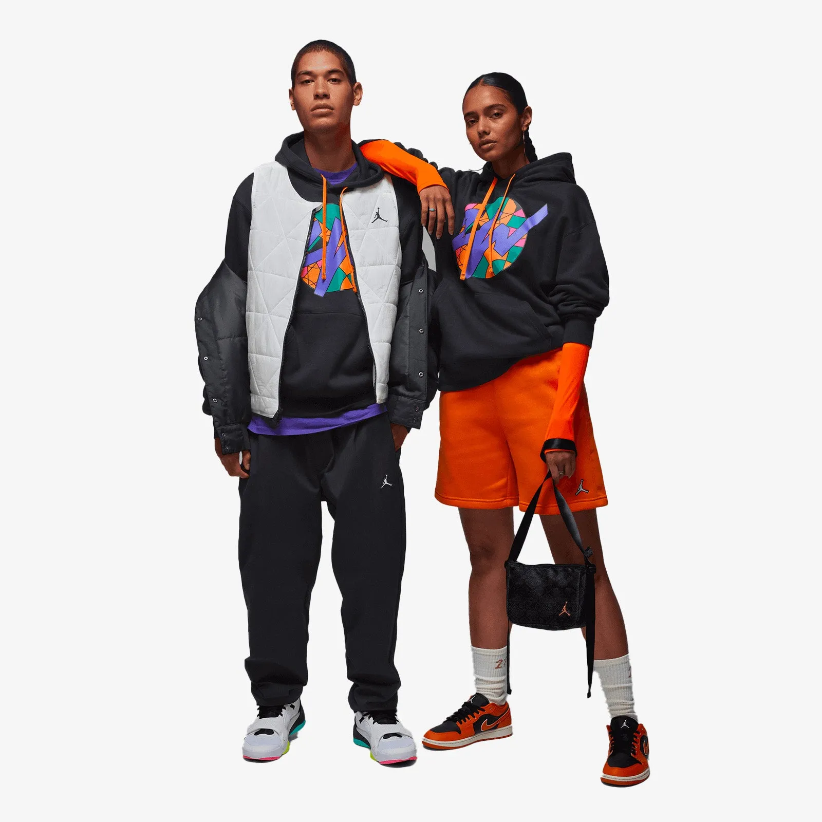 Zion Mosaic Graphic Fleece Hoodie - Black