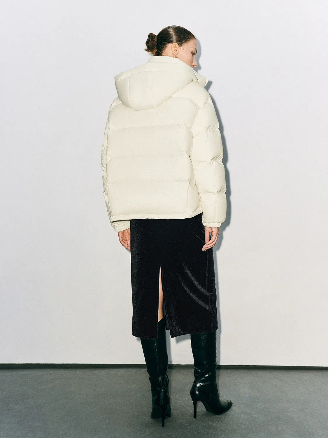 Zip Up Loose Down Outerwear