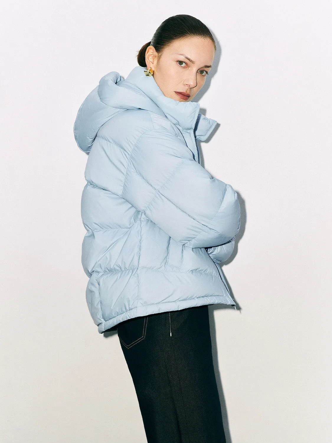 Zip Up Loose Down Outerwear