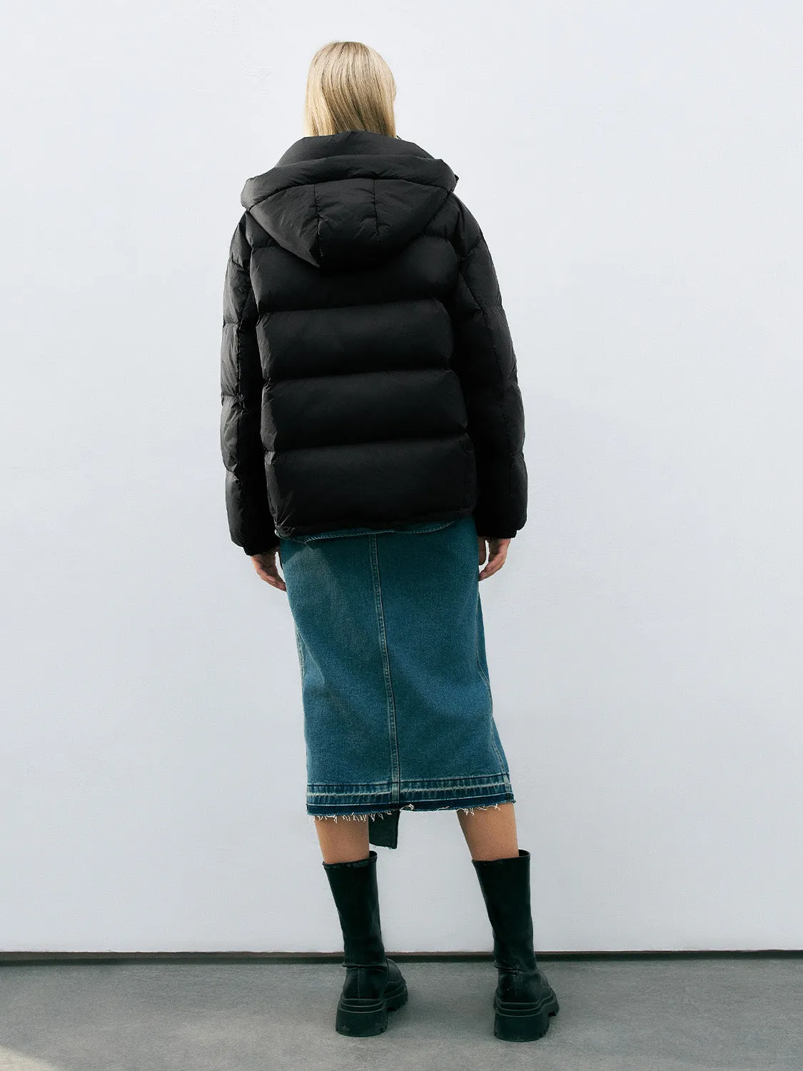 Zip Up Loose Down Outerwear