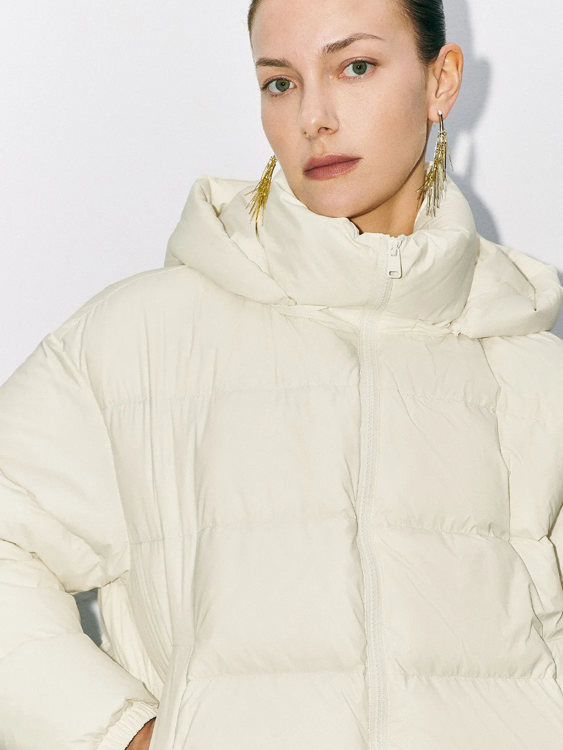 Zip Up Loose Down Outerwear