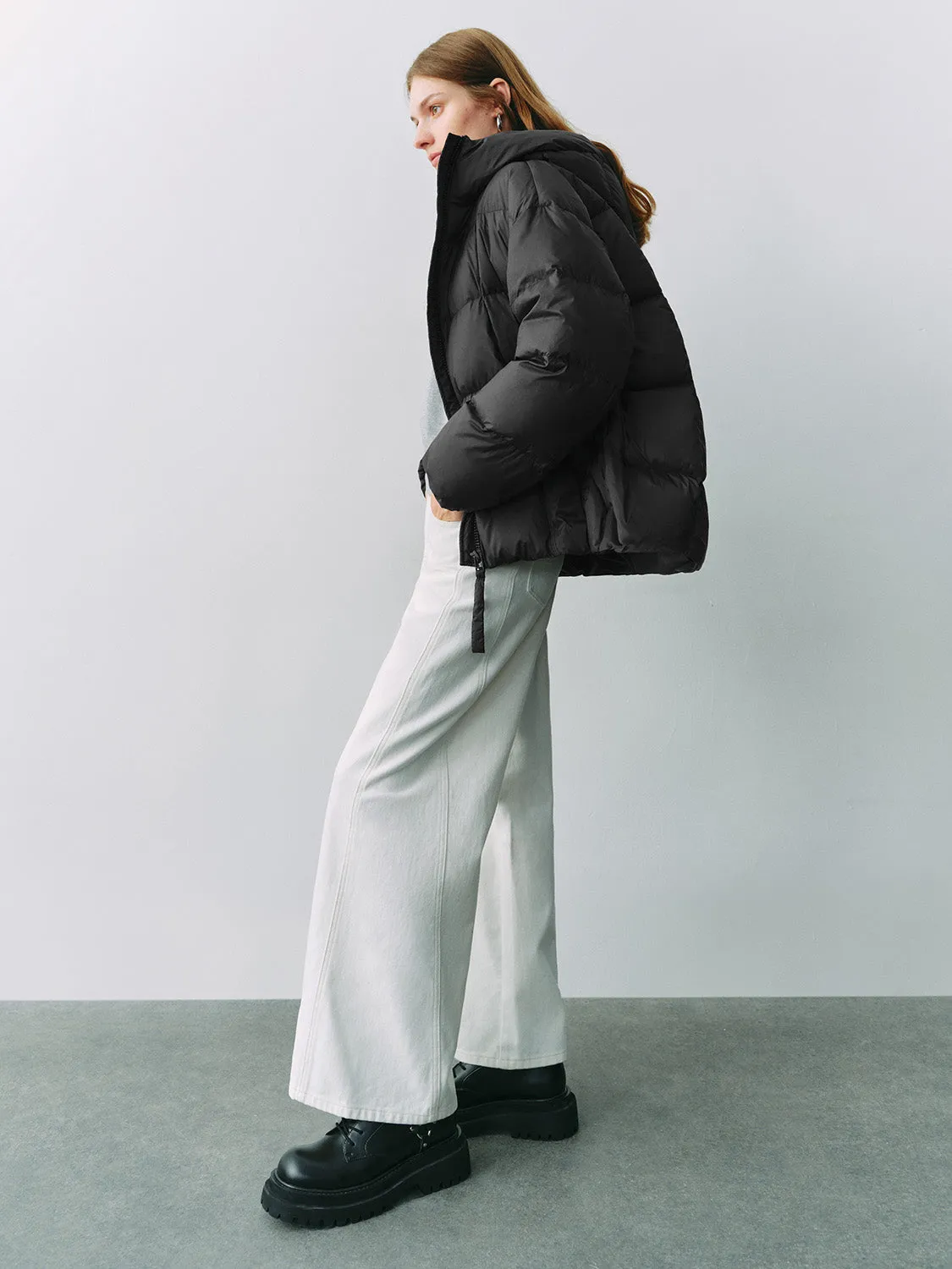 Zip Up Padded Down Outerwear
