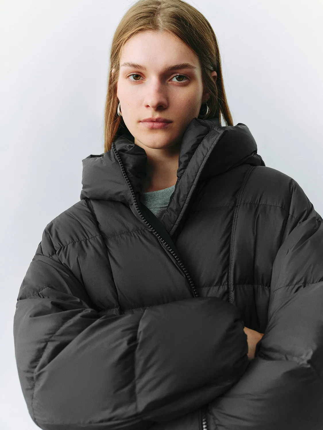 Zip Up Padded Down Outerwear