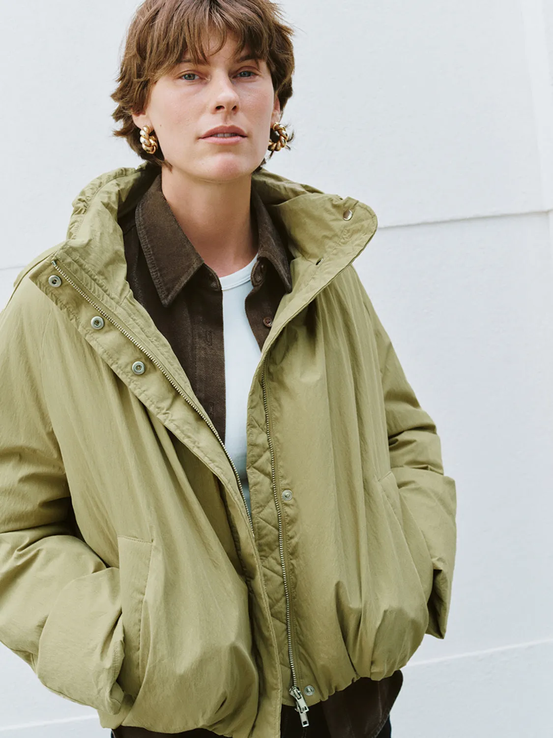 Zipper Fly Down Outerwear