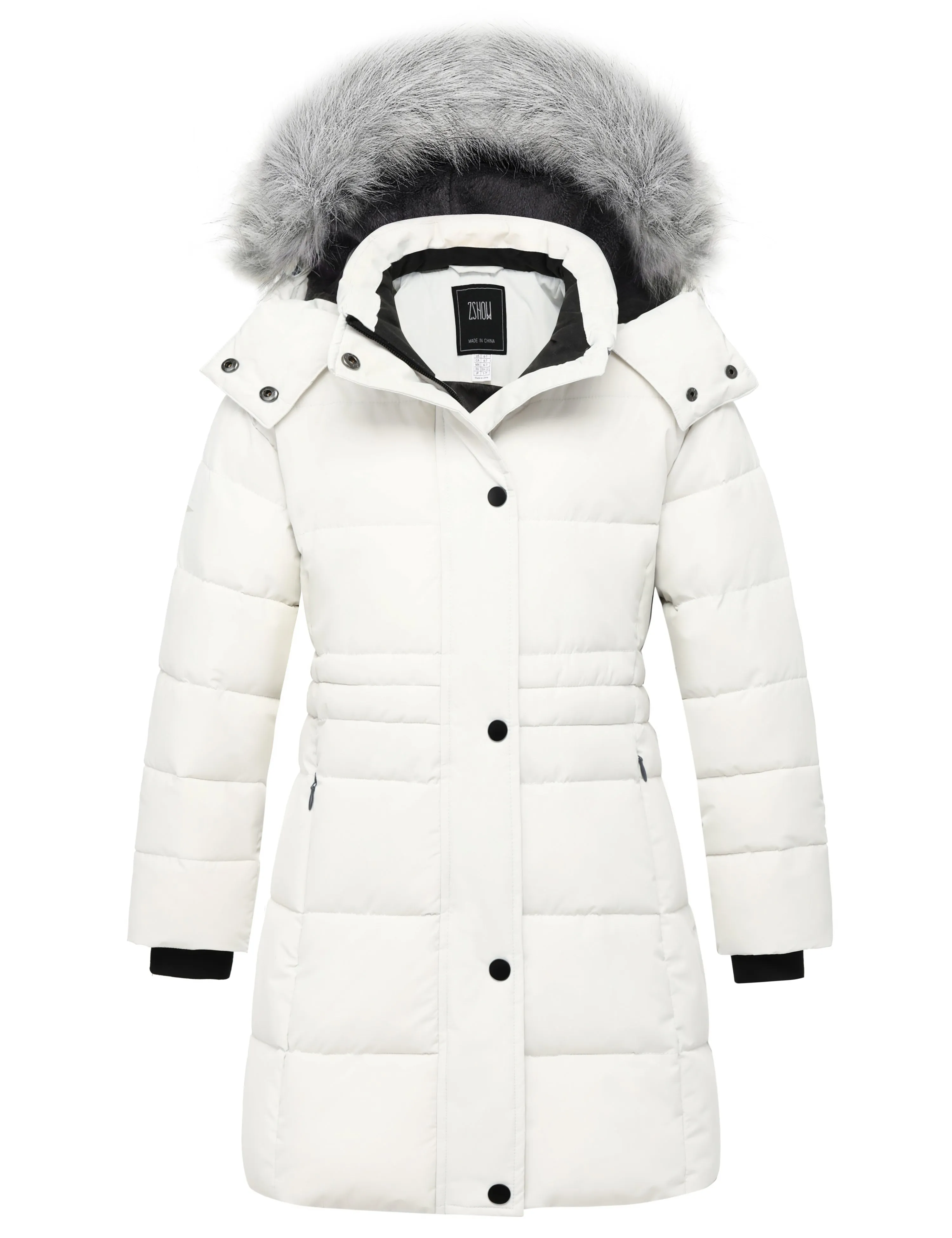 ZSHOW Girls' Winter Coat Long Hooded Parka